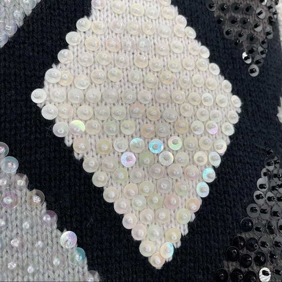 Alfred Dunner Vintage Diamond Sequin Sweater - Picture 8 of 12